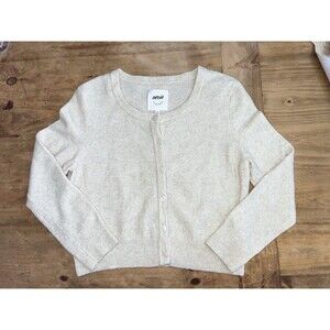 💫 NWT Aerie Campus Cool Cardigan Sweater Crew Button Front Cream L 💫